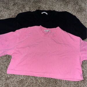 Zara cropped t shirts